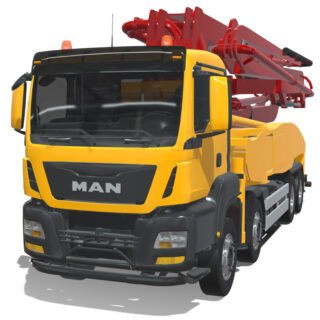 MAN TGX 2018 Concrete Pump Truck 3D Model