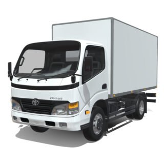 Toyota Dyna 2010 Long Cargo 3D Model
