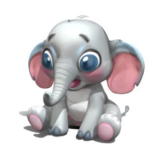 Baby Elephant 3D Model