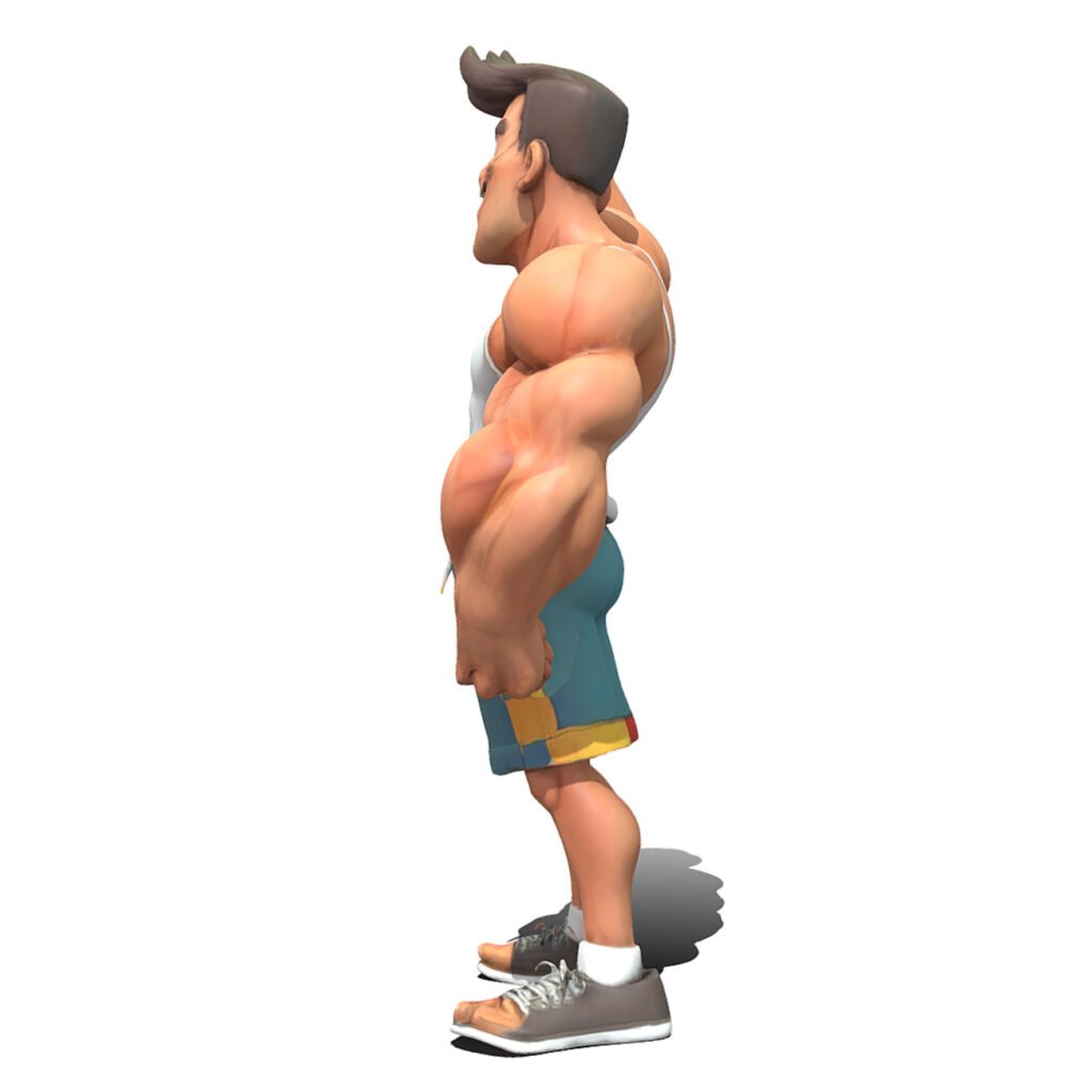 Muscle Man 3D Model - Rezoro3D