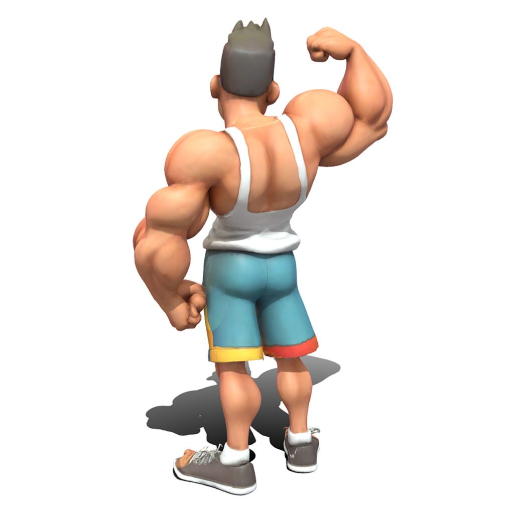 Muscle Man 3D Model - Rezoro3D