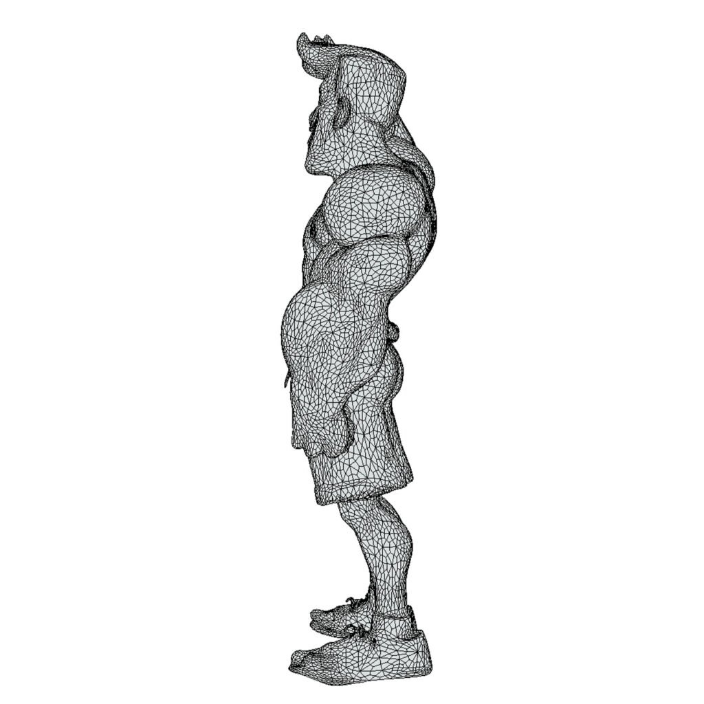 Muscle Man 3D Model - Rezoro3D