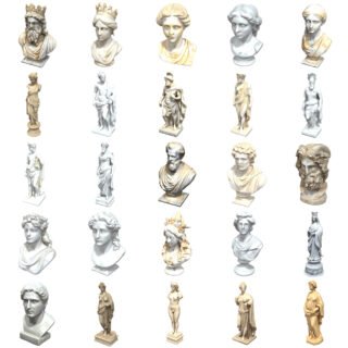 Greek Statues 3D Models Pack 2