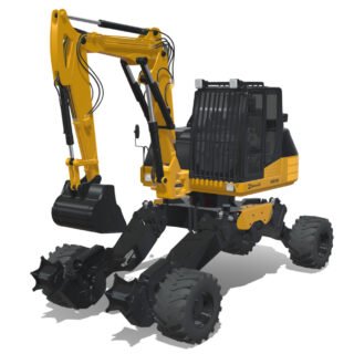 Rezoro3D Spider Excavator RSE150 3D Model