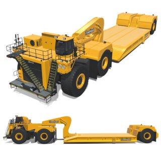 Rezoro3D TowHaul RTH4000 Truck And LowBoy Trailer 3D Model
