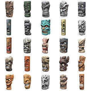 Tiki Carvings Pack 2