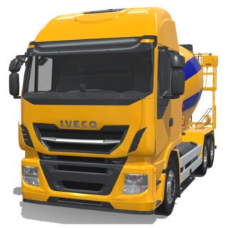 Iveco Stralis 2018 Concrete Mixer Truck 3D Model