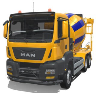 MAN TGX 2018 Concrete Mixer Truck 3D Model