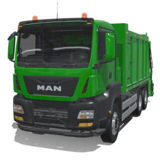 MAN TGX 2018 Garbage Truck 3D Model