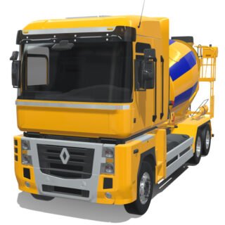 Renault Magnum 2018 Concrete Mixer Truck 3D Model