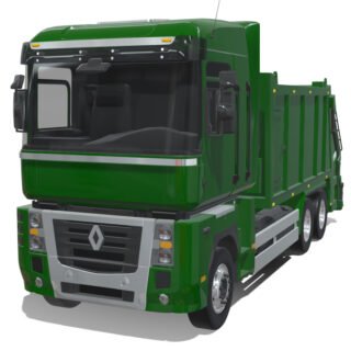 Renault Magnum 2018 Garbage Truck 3D Model