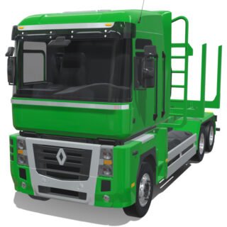 Renault Magnum 2018 Logs Truck 3D Model