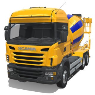 Scania R490 2018 Concrete Mixer Truck 3D Model