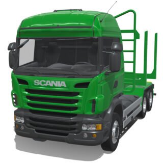 Scania R490 2018 Logs Truck 3D Model