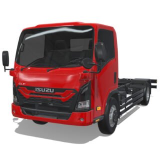 Isuzu Elf 2024 Long Chassis 3D Model