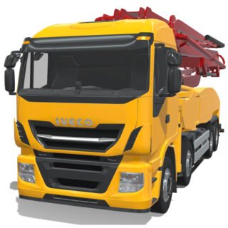 Iveco Stralis 2018 Concrete Pump Truck 3D Model