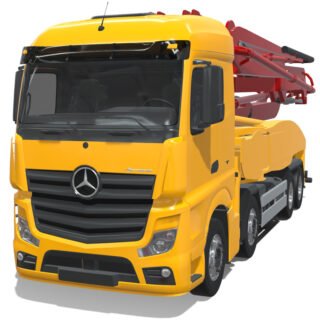 Mercedes-Benz Actros 2018 Concrete Pump Truck 3D Model