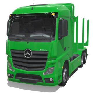 Mercedes-Benz Actros 2018 Logs Truck 3D Model