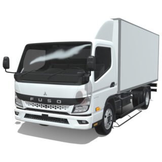 Mitsubishi Fuso eCanter 2024 Long Cargo 3D Model