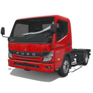 Mitsubishi Fuso eCanter 2024 Short Chassis 3D Model