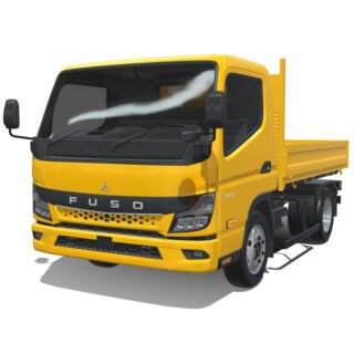 Mitsubishi Fuso eCanter 2024 Short Flatbed 3D Model