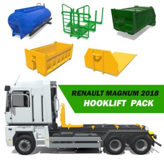Renault Magnum 2018 Hooklift 3D Models Pack