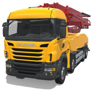 Scania R490 2018 Concrete Pump Truck 3D Model