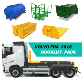 Volvo FH4 2018 Hooklift 3D Models Pack