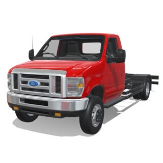 Ford E-Series 2025 Long Chassis 3D Model