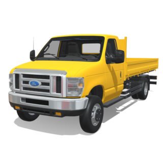 Ford E-Series 2025 Long Flatbed 3D Model