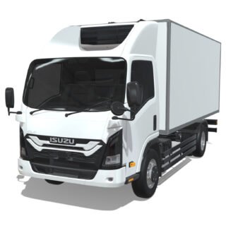 Isuzu Elf 2024 Long Refrigerated Truck 3D Model