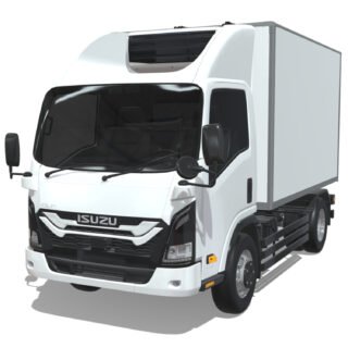 Isuzu Elf 2024 Short Refrigerated Truck 3D Model