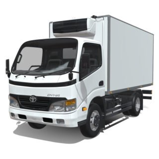 Toyota Dyna 2010 Long Refrigerated 3D Model