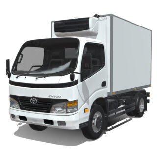 Toyota Dyna 2010 Short Refrigerated 3D Model