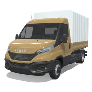 Iveco Daily 2022 Short Canvas Flatbed 3D Model