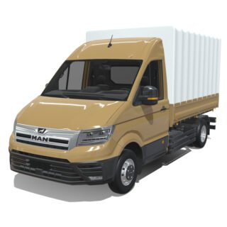 MAN TGE 2023 Short Canvas Flatbed 3D Model