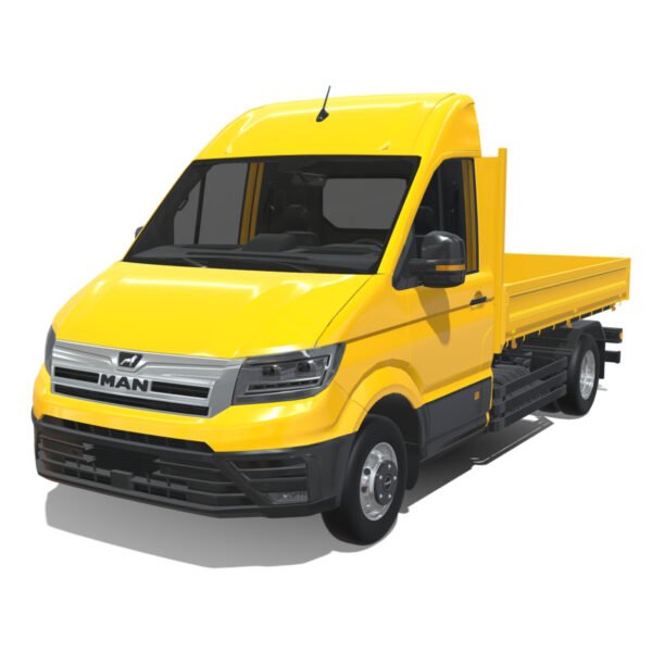 MAN TGE 2023 Short Flatbed 3D Model