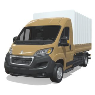 Peugeot Boxer 2024 Short Canvas Flatbed 3D Model